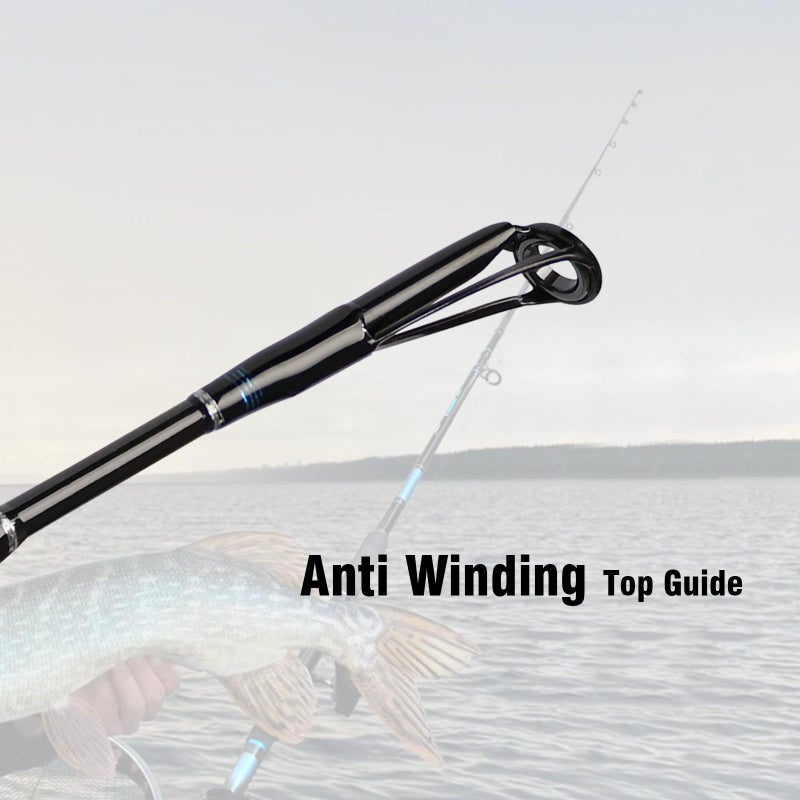 Fiblink 4-Piece 7-Feet Carbon Fiber Boat Fishing Rod Spinning Travel Portable Rod Tournament Fishing Pole for Fresh & Saltwater(Spinning-Blue-MH) - Image 4